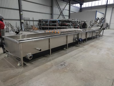 雙層網帶升降式蒸煮機 